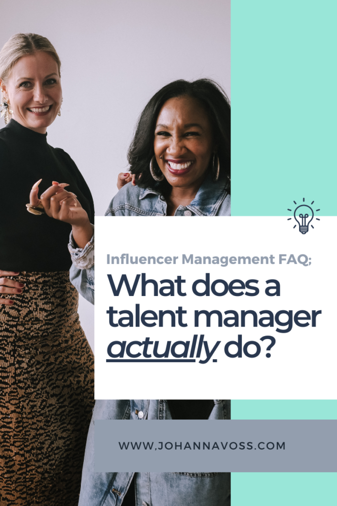 What does a talent manager do?