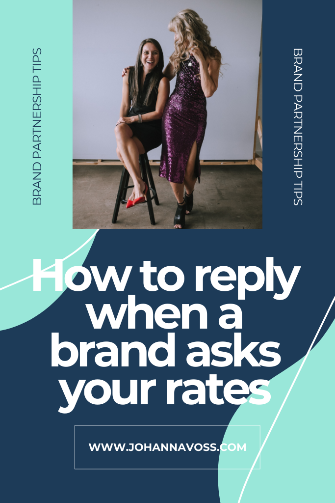 how to reply when a brand ask for your rates