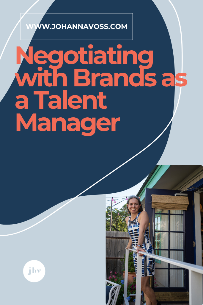 Negotiating with brands as a talent manager